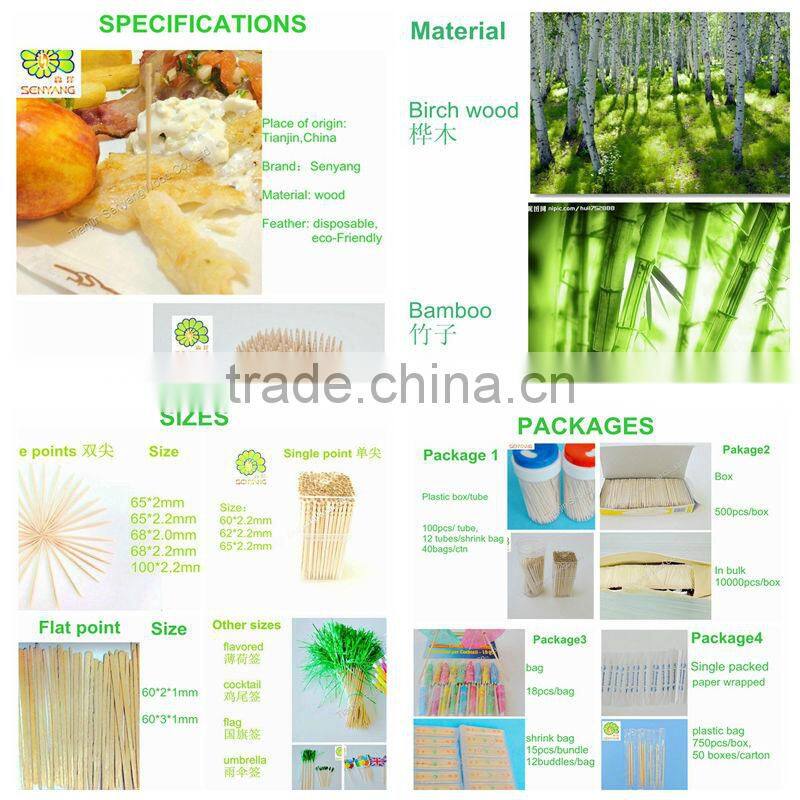 disposable dental floss branded bamboo toothpicks