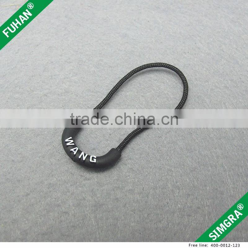 Popular Shape Brand Logo Durable PVC Zipper Sliders for Apparel