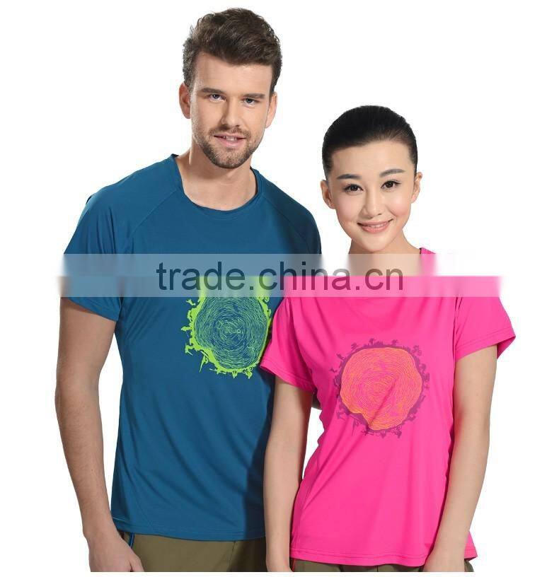 100% Polyester running t shirt fitness gym fit t shirt quick dry men t shirt