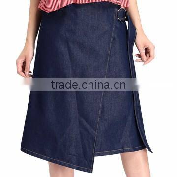 Latest Fashion Vintage Denim Pattern Lady Short Jean Skirt Design Picture