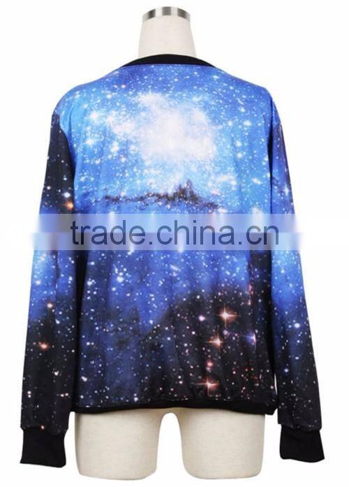 wholesale custom designs 3D digital printing crewneck sweatshirt for women