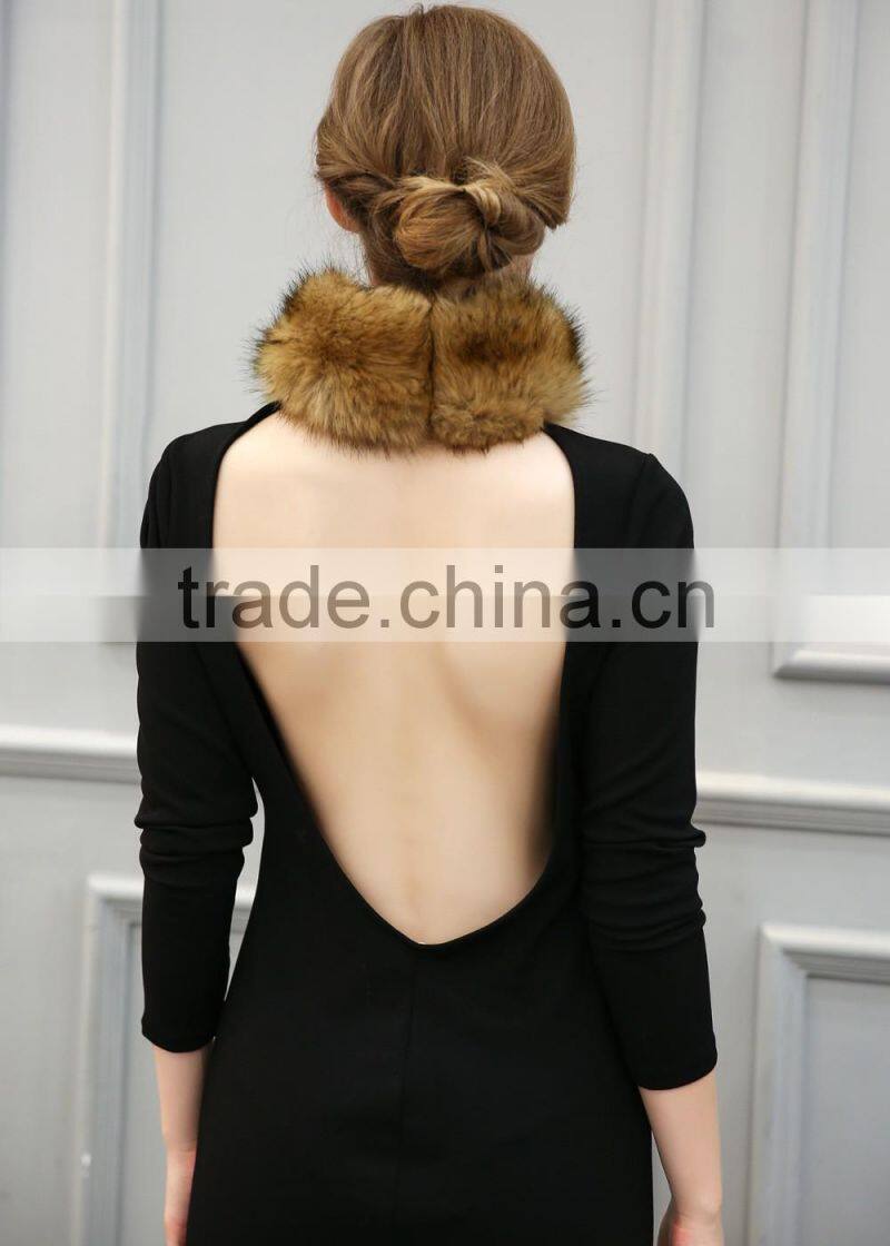 wholesale fashion 2016 new scarf Europe style multicolor faux fox fur collar for woman