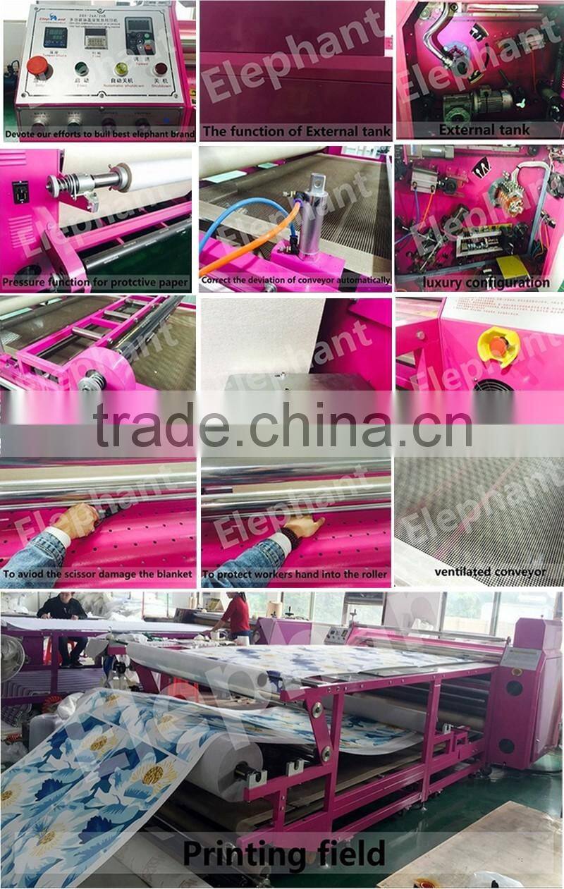 Bed sheet curtain printing roll heat press machine