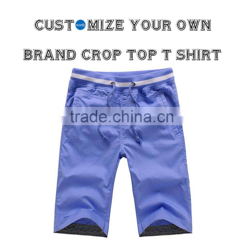 Shorts Custom Labeling Men's Flat Slim Fit Chino Short Pants for Men