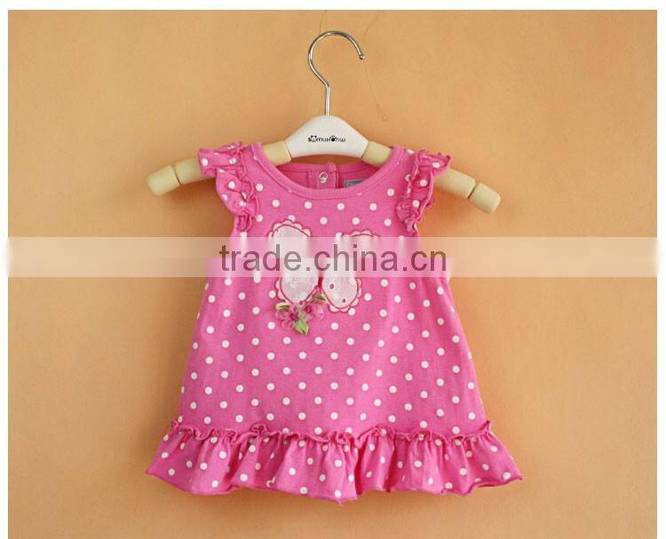 2017 Newborn butterfly polk dot print baby clothing suit Wholesale hemp manufacturer Baby clothing