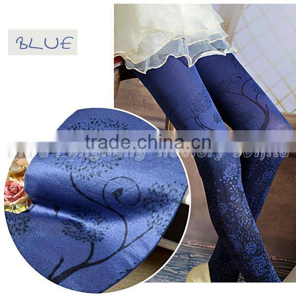 Japanese small pure and fresh and rural wind small calico printing office lady pantyhose