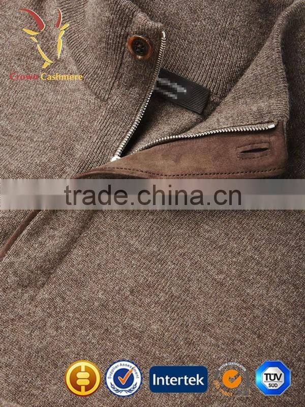 Knitting Pattern Men Cashmere Zipper Up Sweater