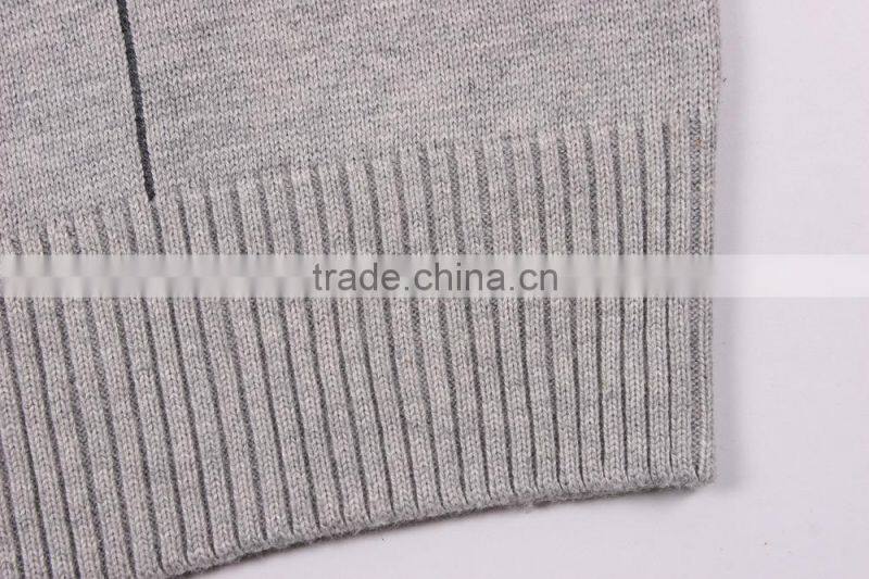 High Quality Plain Grey V Shape Sweater