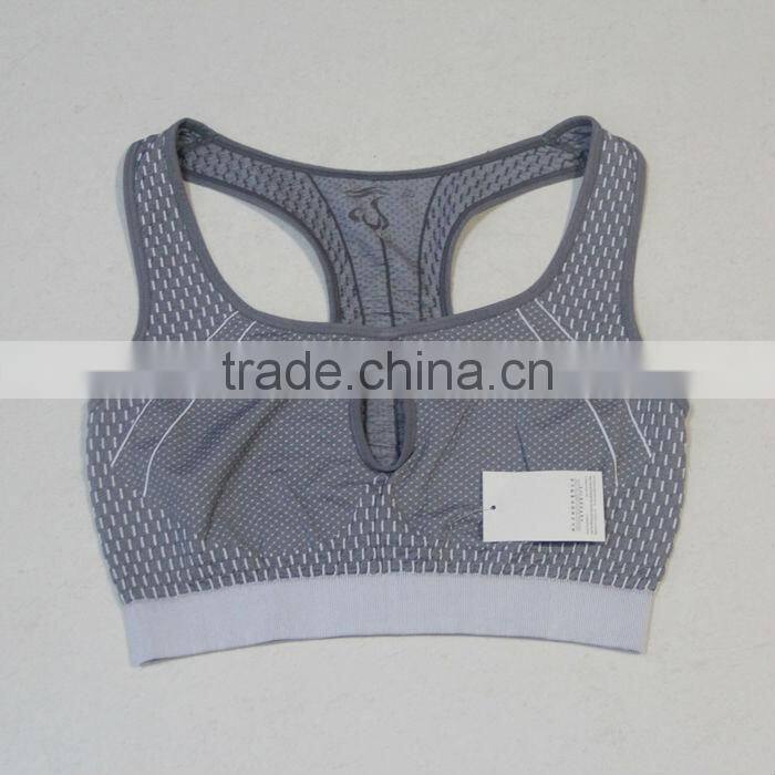 2014 New Style Breathable and Light Seamless Knitting Seamless Women Sport Bra