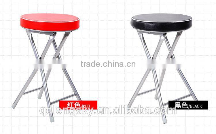 LS-9009A Portable Soft round seat metal folding chair metal foldable chair