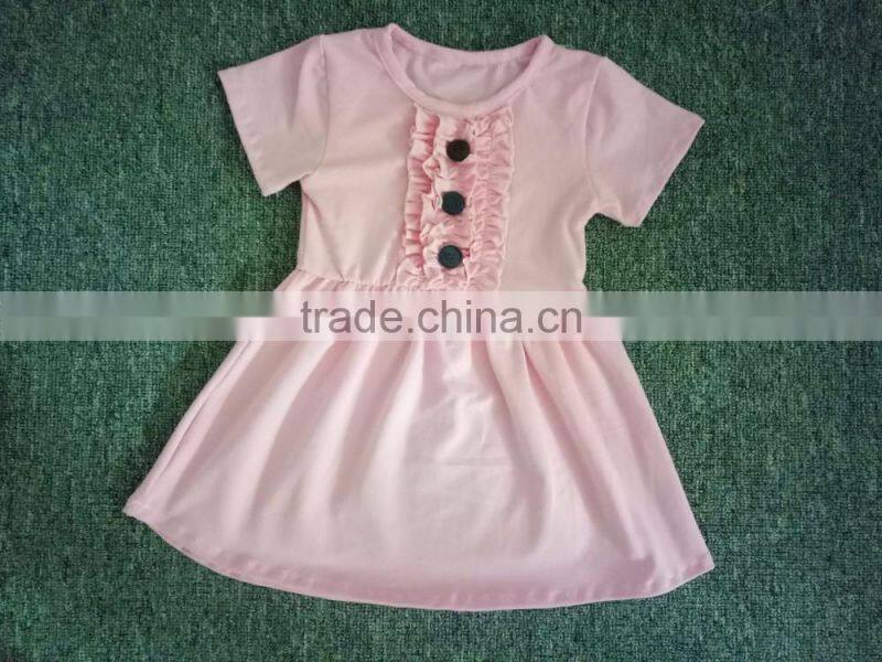Manufacturer Hot children cotton material pure color dress for 2-7 year old little girl dress baby child dress wholesale