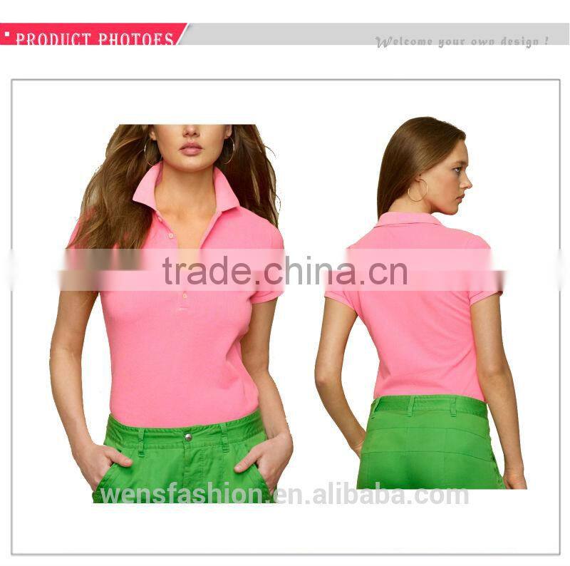 Plain fit mercerized summer cotton girls xx golf shirts