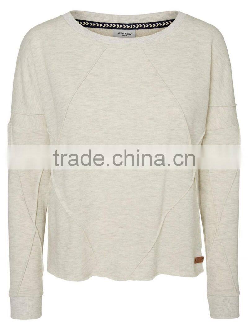 2016 Winter wholesale women Long sleeved sweat100% cotton plain cheap fleece hoodie