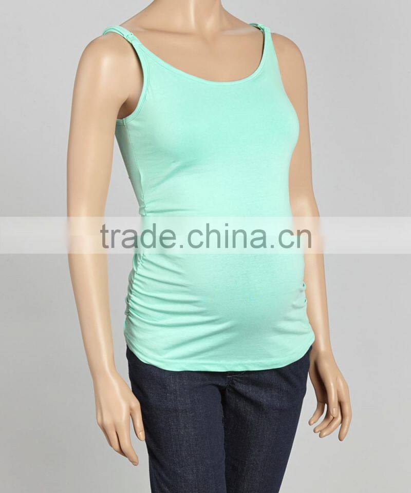 New Arrival Seafoam Maternity Tops With Bra And Tank Mateinity Tees Women Clothes WT80817-26