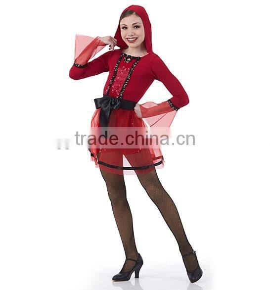 2016 New Design -Long Sleeve Design and Spandex / Cotton Material fancy dress