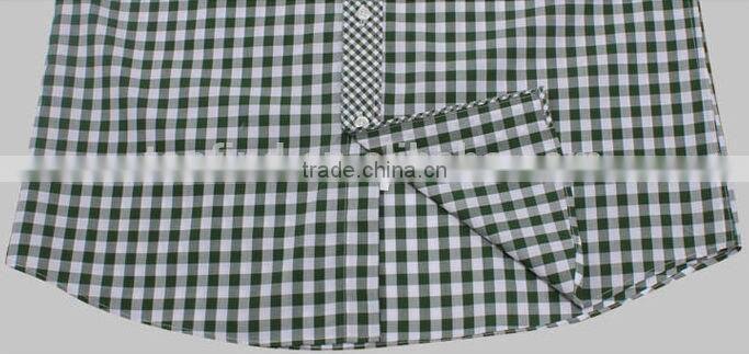 Wholesale brand short sleeve plaids men dress &causal shirt with good quality