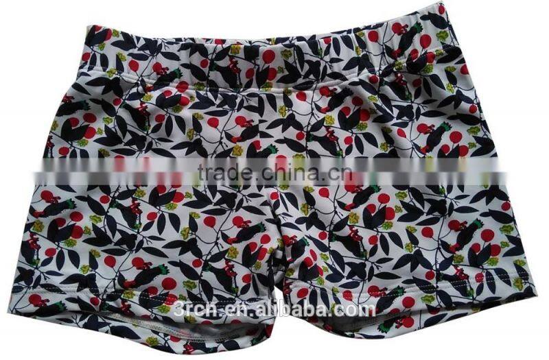 cute AOP girls swim trunk