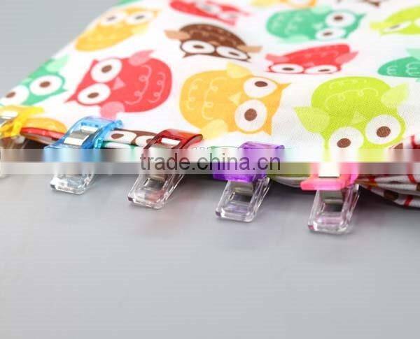 75 PCS colorful sewing binding plastic spring wonder clips-2.7x1.0cm