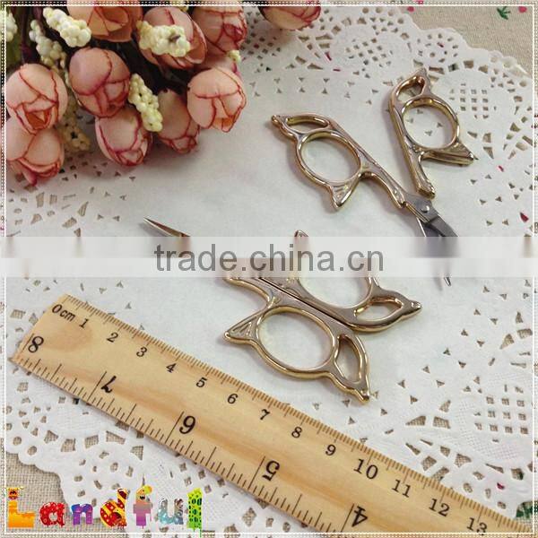 Stainless Antique Zakka Embroidery Gold Butterfly Sewing Scissors