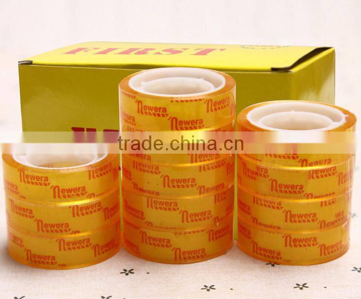 yellow color water acrylic adhesive BOPP stationery packing tape