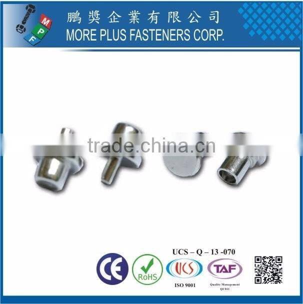 Taiwan Stainless steel 18-8 Chrome plated steel Nickel plated steel Copper Brass for Tea Canister Special Rivets