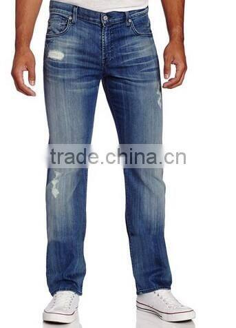 2017 latest trend ripped jeans suits for man blue leggings tights damaged jeans pants