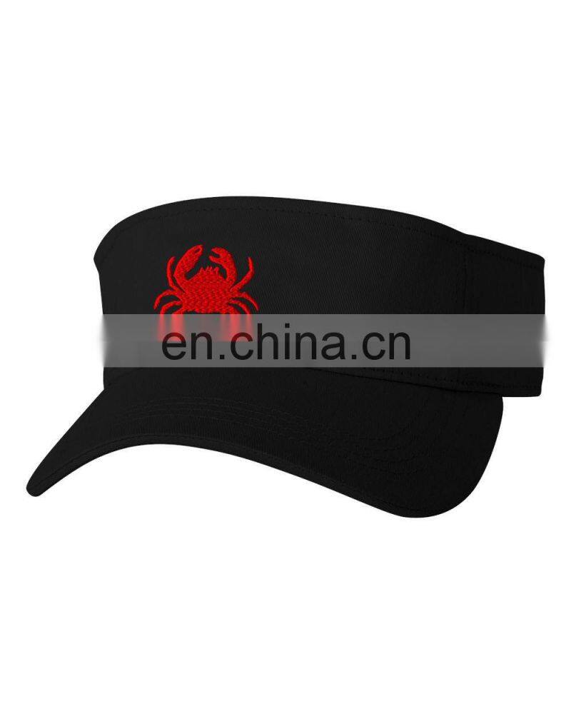CRAB ANIMAL Emboridery Embroidered Sun Visor Hat