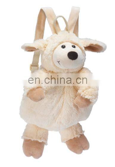 custom plush animal backpack for adults, plush sheep school bag with Korean Style