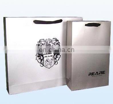 Custom made art paper bag with LOGO printing matt lamination gift bag shopping bag with string for clothes shoes