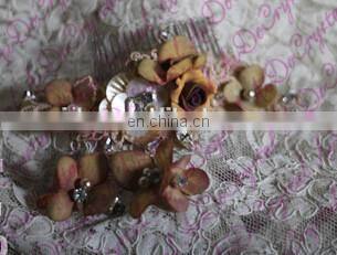 Aidocrystal champagne fashion party ladies rhinestone hair comb fascinators,bridal headpiece