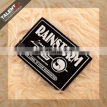 denim embossed PU leather labels