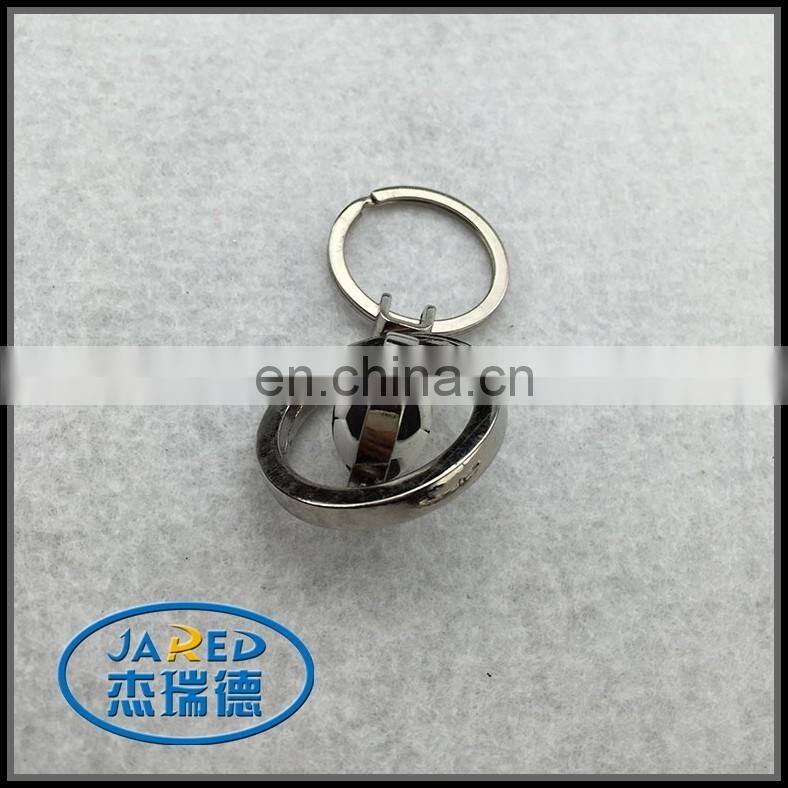 promotional custom molded 3D metal keychain football plastic keyring