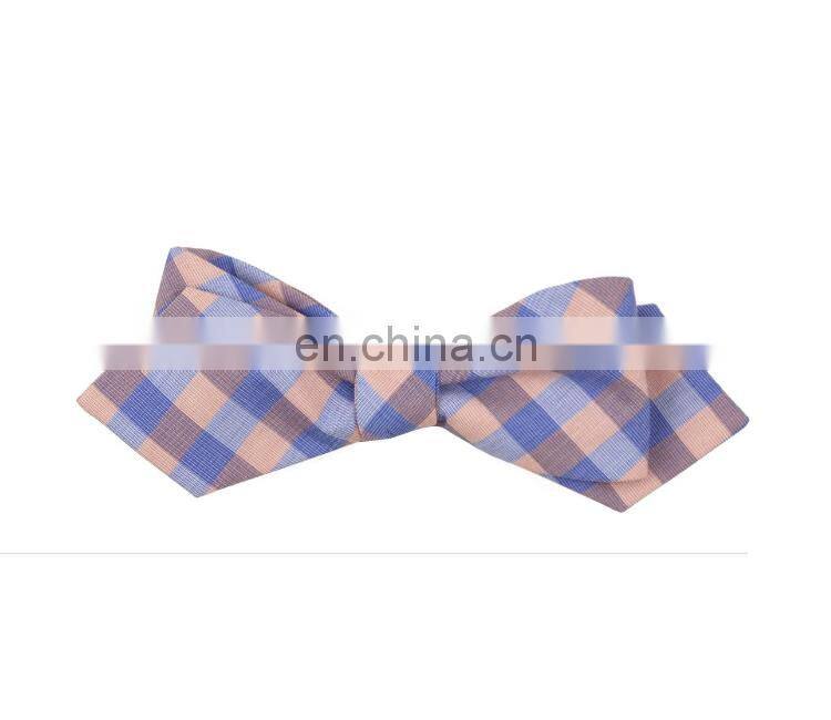 Hand made of 100% cotton old city checks self tie bow tie