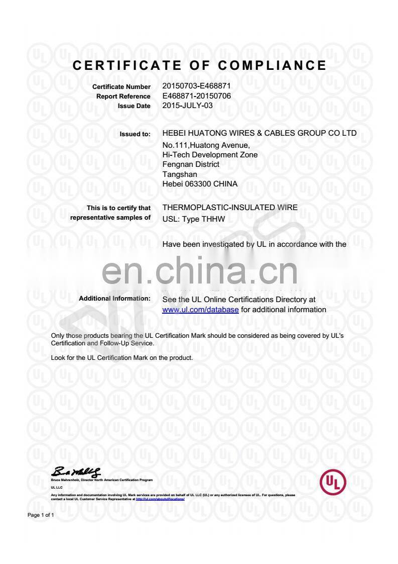 Factory price AWG 16 THHW copper electrical wire