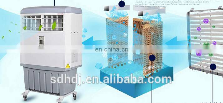 Evaporative water cooled mobile home cooling fan