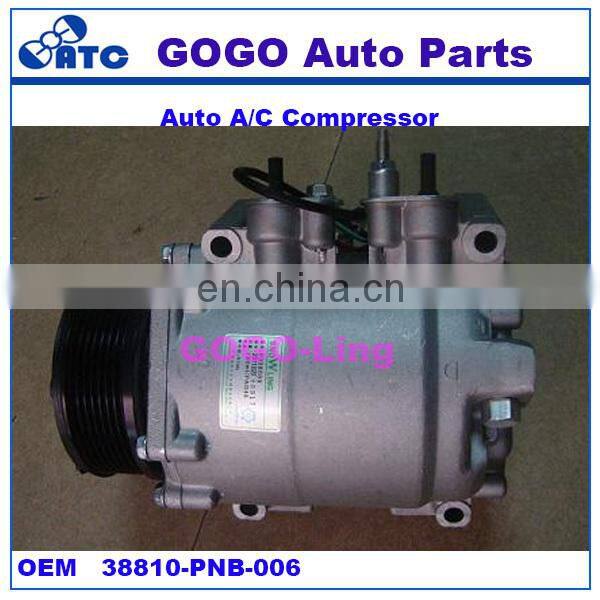 High Quality HS-110R Air Conditioning Compressor FOR H-onda CRV 2002 - 2006 OEM 80101-S7A-305 38810-PNB-006 58881