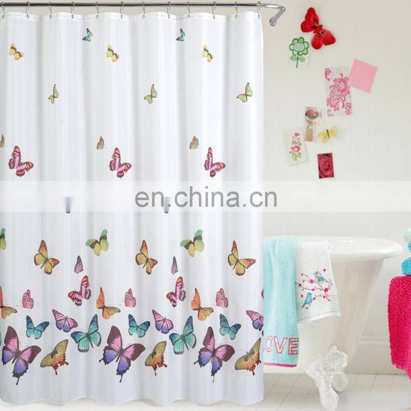 Butterflies Decoration Natural Botanic Parks Springtime Festive Season Multicolor Shower Curtain Set