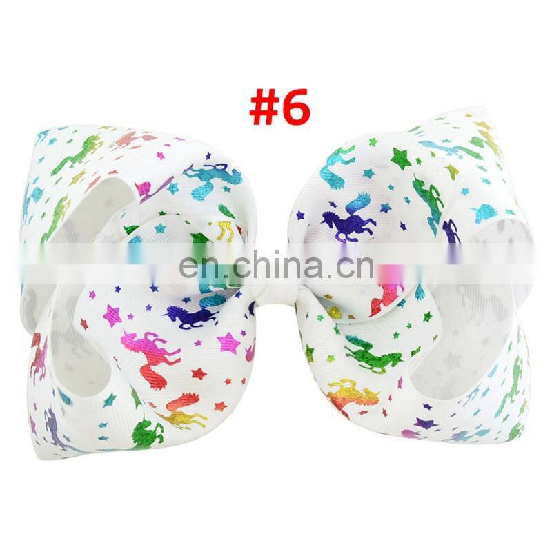 8 Inch Girls Bronzing Barrettes Kids gold-stamped hairpins unicorn love heart hair clips 8 styles baby headband