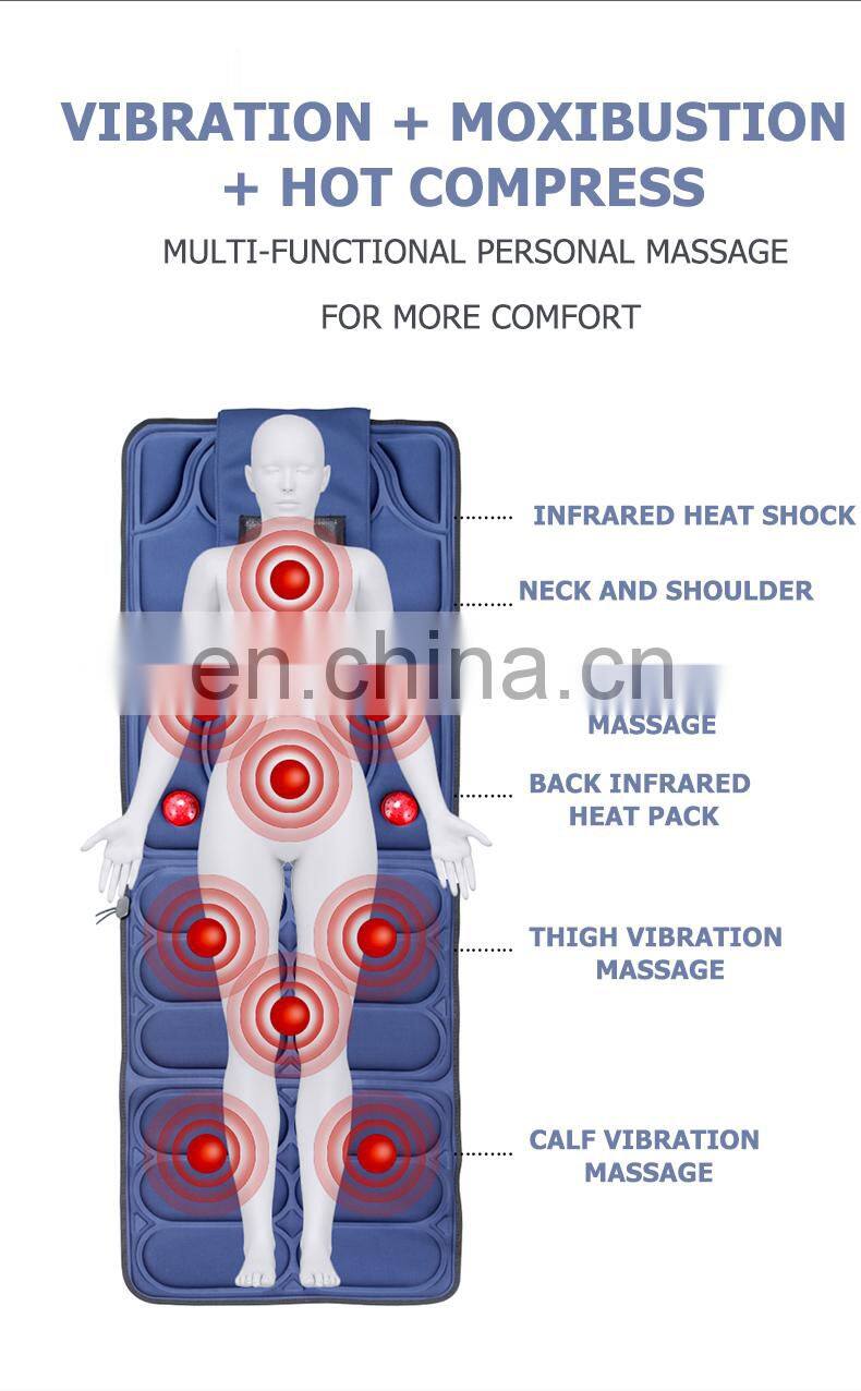 Hot selling full body electric health folding buttocks massage mattress for drivers