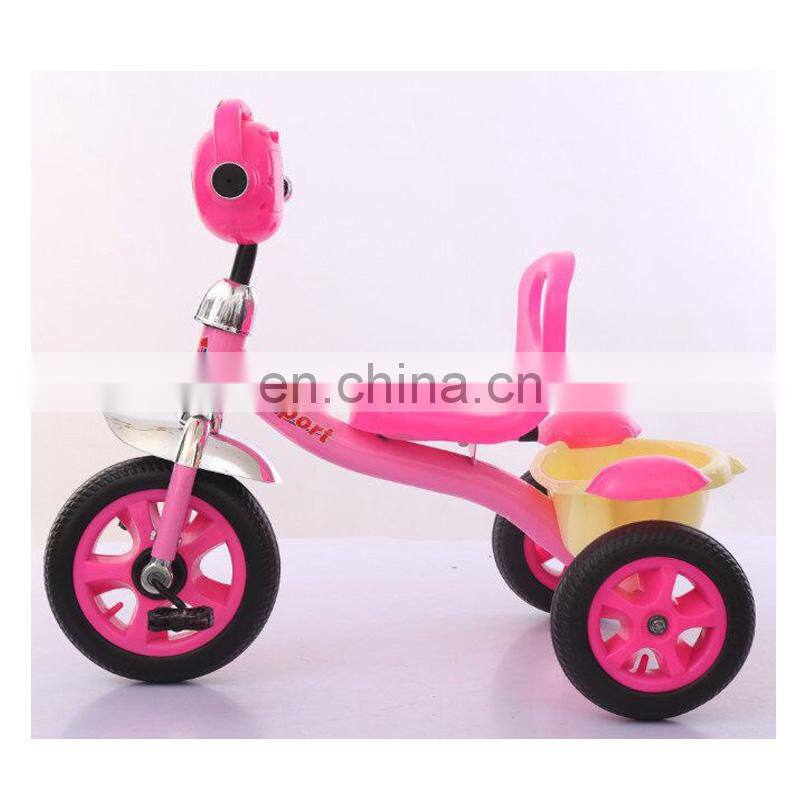 2018 new model simple steel painting frame baby tricycle with push bar