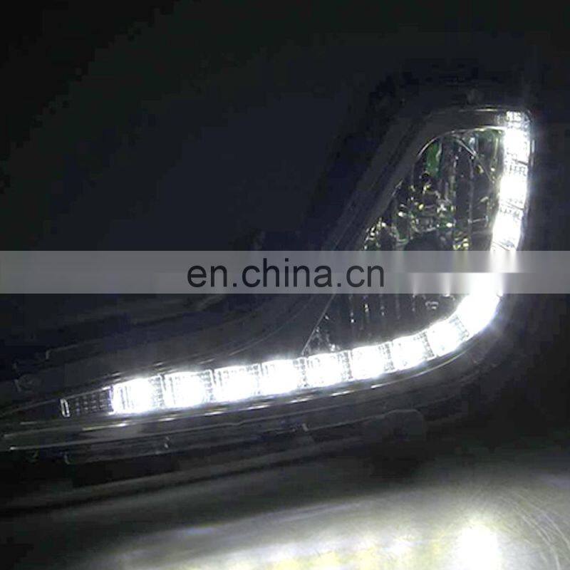 1Set LED Daytime Running Light Fog Light DRL Xenon Lamp fog lamp cover daylight For Hyundai Accent Solaris 2010 2011 2012 2013