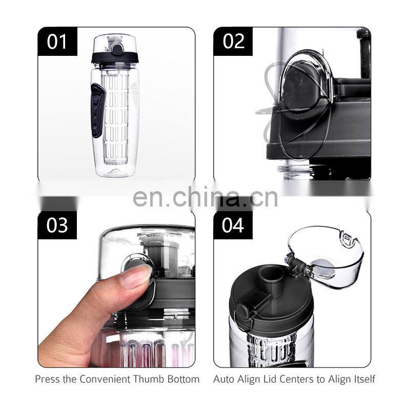 Factory Price BPA Free Tritan Juice Water Bottle With Fruit Infuser Bottle Drinking Shaker Bottles For Outdoor Fitnees