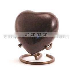 hand painted heart shaped antique urn