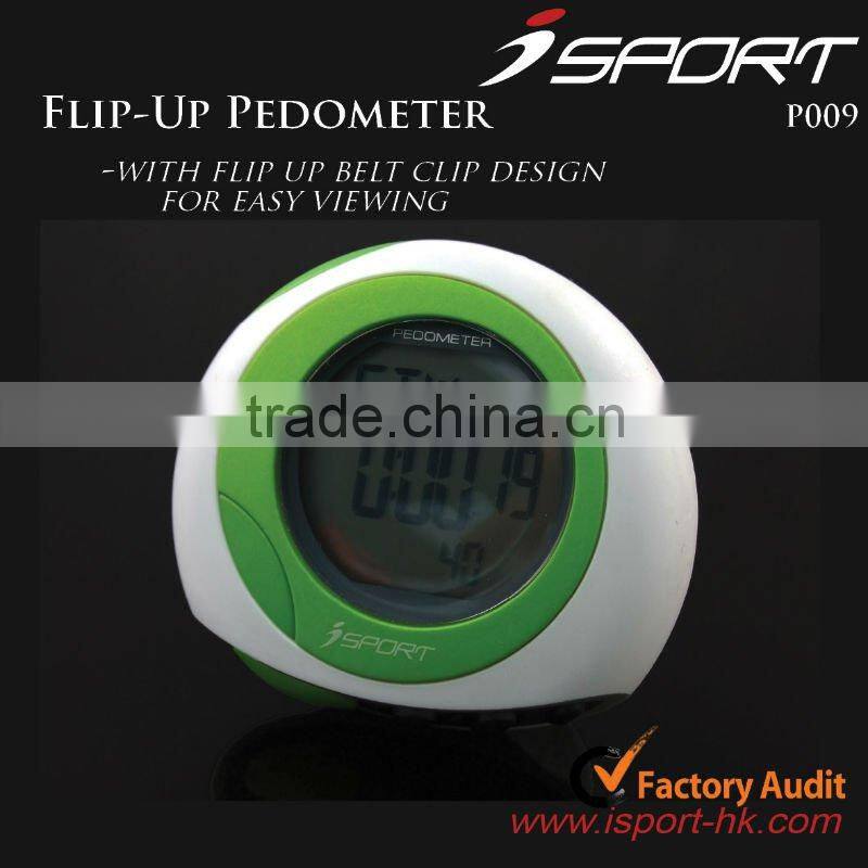 Novelty Flip up design FM radio pedometers