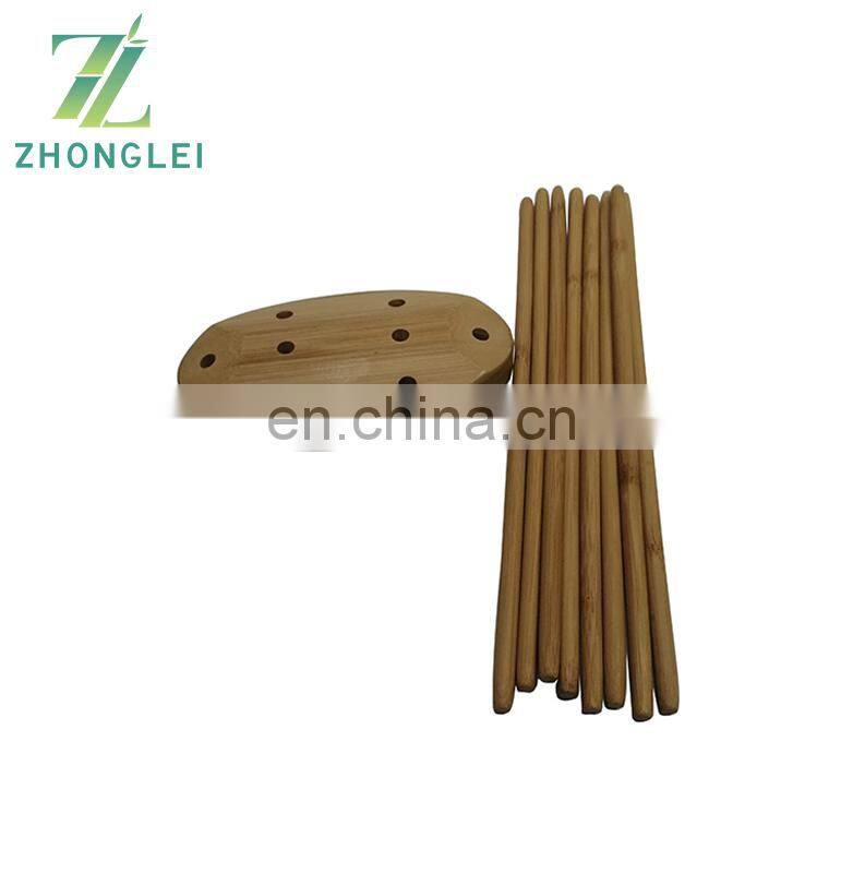 Bamboo wood storage plastic bag drying rack bamboo drying rack