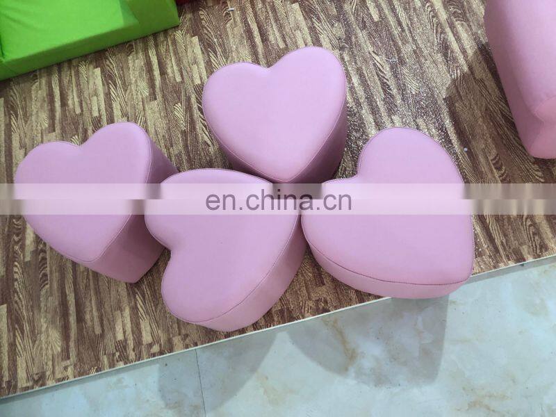 Kindergarten Kid Furniture Wooden Frame Children Bedroom Sponge Soft Sofa Chair for Wholesale