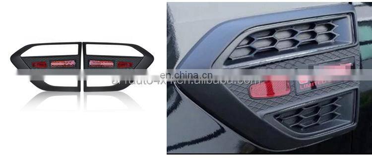 Side Vent Cover With LED Side Wind Lamp Cover ABS Decoration Accessories For Ranger T7 T8 2015-2019 4x4 Parts