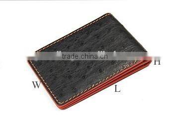 Genuine Ostrich Skin Leather Three Pages Driving License Card Holder Driver License Card Bag