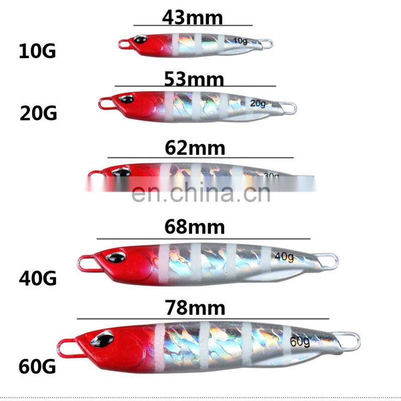 JOHNCOO 10G/20G/30G/40G/60G Sinking Saltwater Long Casting Variable Depth Metal Lure Jigging Lures