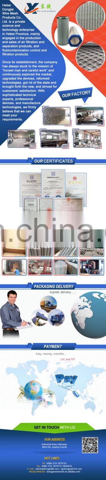 Heat resisting stainless steel filter element for paraffin filtration